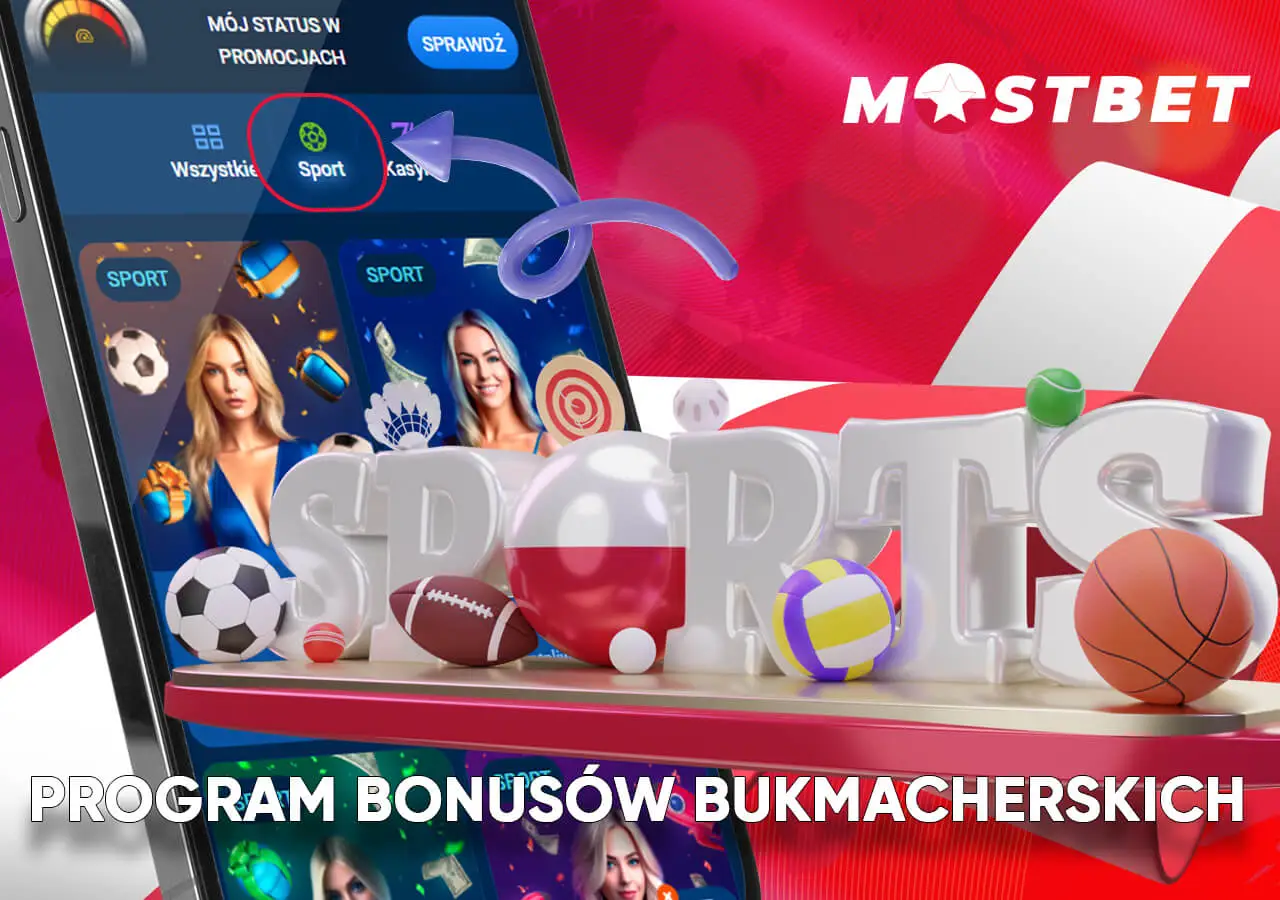 Bonusy sportowe bukmachera Mostbet